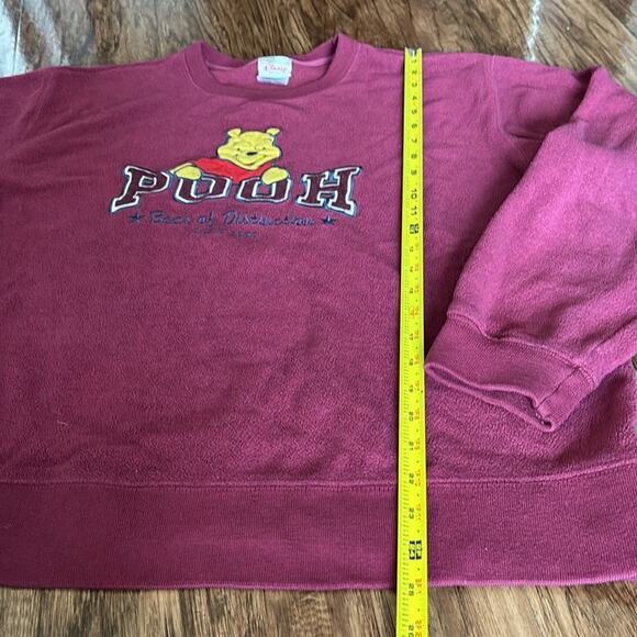 VTG 90s Y2K Winnie The Pooh Crew Neck Fleece Sweatshirt XL Pullover oversized - Picture 4 of 7